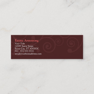 Brown elegant mini visitenkarte