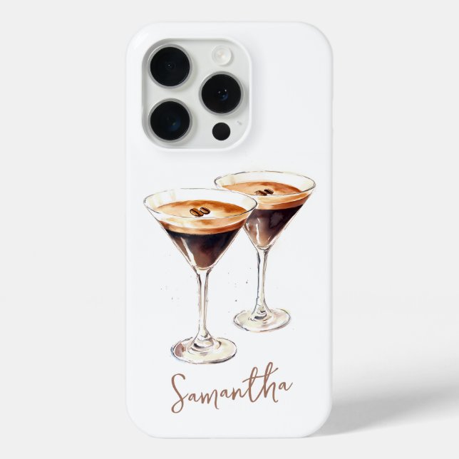 Brown Espresso Martini Coffee Cocktail Individuell Case-Mate iPhone Hülle (Rückseite)