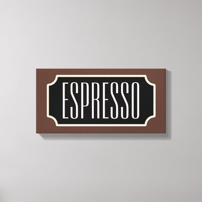 Brown Espresso Sign Leinwand (Vorderseite)