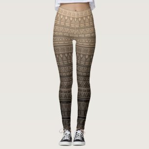 Brown Ethnic Leggings
