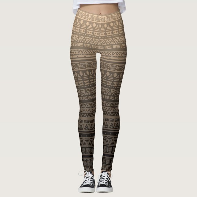 Brown Ethnic Leggings (Vorderseite)