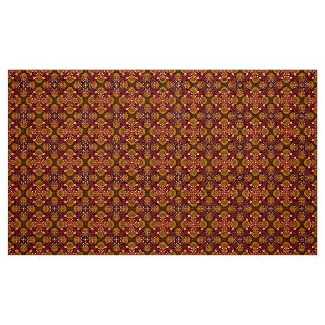 Brown ethnische Muster auf Stoff (Fat Quarter (45,7 x 55,9 cm))
