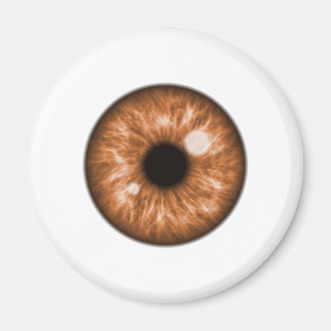 Brown Eye Ball Funny Magnet (Vorne)
