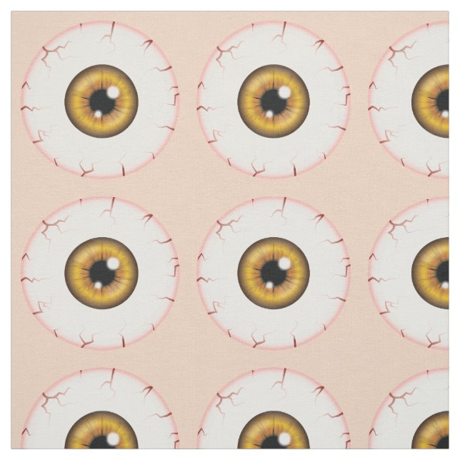 Brown Eyeball Pattern Halloween Bloodshot Eyeball Stoff (Muster)