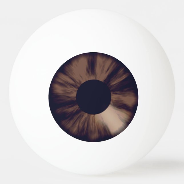 Brown Eyeball Ping Pong Ball Tischtennisball (Vorderseite)