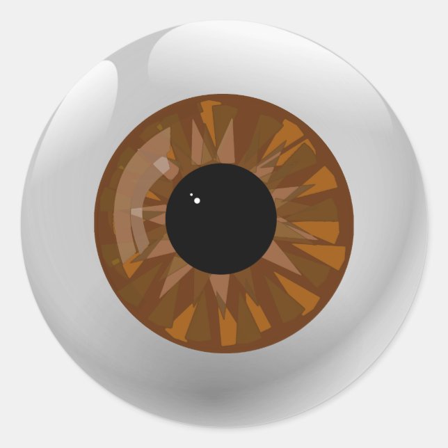 Brown Eyeball Runder Aufkleber (Vorderseite)