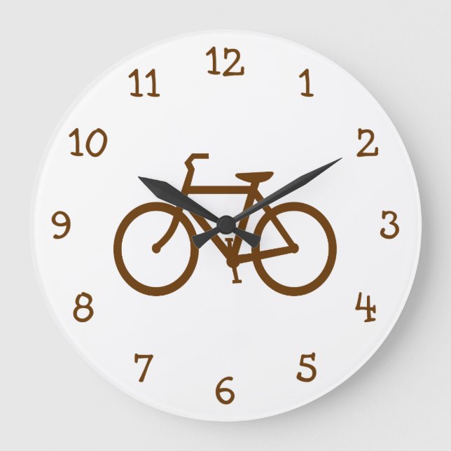 Brown-Fahrrad Große Wanduhr (Vorderseite)