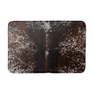 Brown Farmhouse Cow Print Badematte