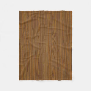 Brown Faux Wood Grain Illustration Fleecedecke