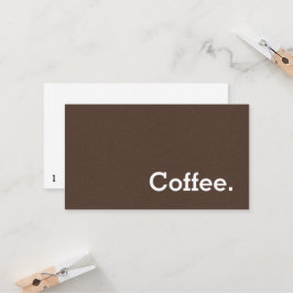 Brown-Flanell-dunkle Loyalitäts-Kaffee-Lochkarte Treuekarte