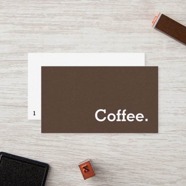 Brown-Flanell-dunkle Loyalitäts-Kaffee-Lochkarte Treuekarte (Vorderseite/Rückseite Beispiel)