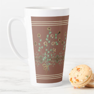 Brown Floral Gemustert Milchtasse