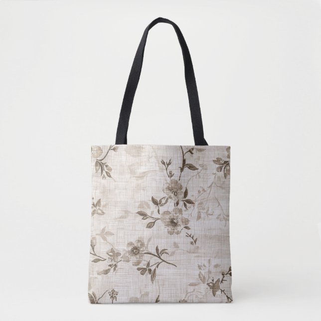 Brown Floral Pattern Handbag (Vorderseite)