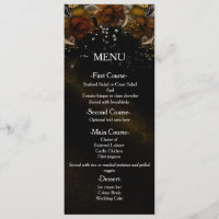 Brown Floral Rose Hochzeit im Herbst Karte Herbst