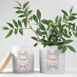 Brown Floral Wedding Theme Lebensmitteletikett