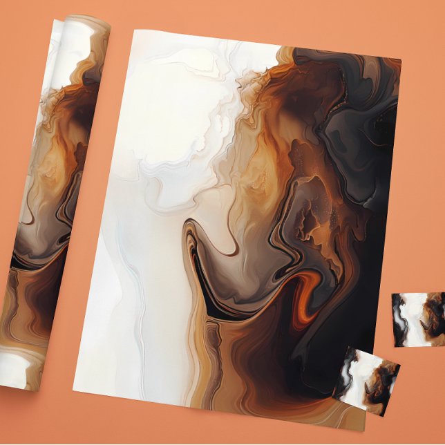 Brown Fluid Painting Art Geschenkpapier (Von Creator hochgeladen)