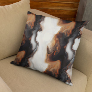 Brown Fluid Painting Art Kissen