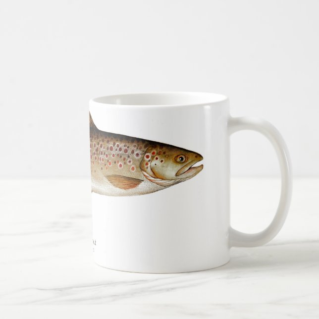 Brown-Forelle-Fisch-Kaffee-Tasse Tasse (Rechts)