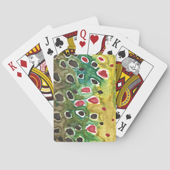 Brown Foreut Fly Fisherman Spielkarten (Rückseite)