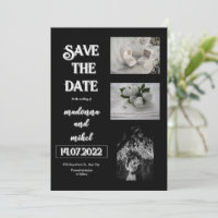 Brown Foto Booth Trendy Modern Save the Date Weddi