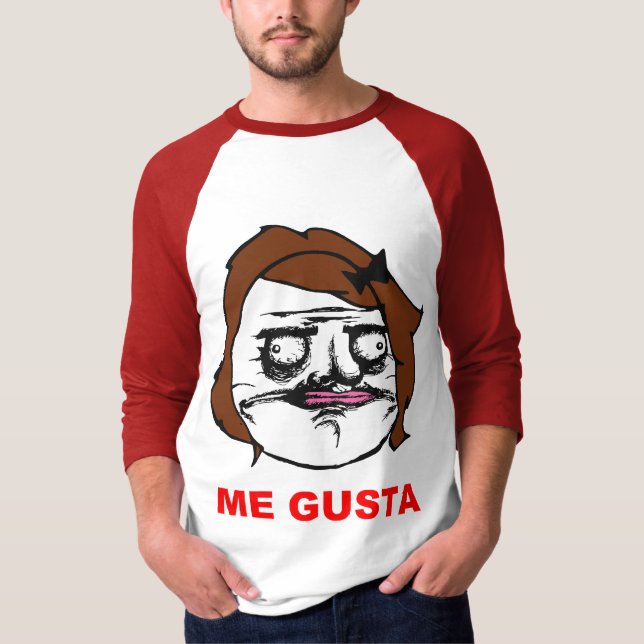 Brown-Frau ich Gusta Comic-Raserei-Gesicht Meme T-Shirt (Vorderseite)