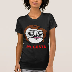 Brown-Frau ich Gusta Comic-Raserei-Gesicht Meme T-Shirt