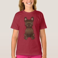 Brown French Bulldog / Frenchie Niedlich Cartoon D