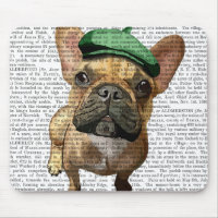 Brown French Bulldog mit Grünem Hut 2