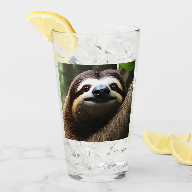 Brown Fuzzy Sloth, Glas (Vorderseite Ice)