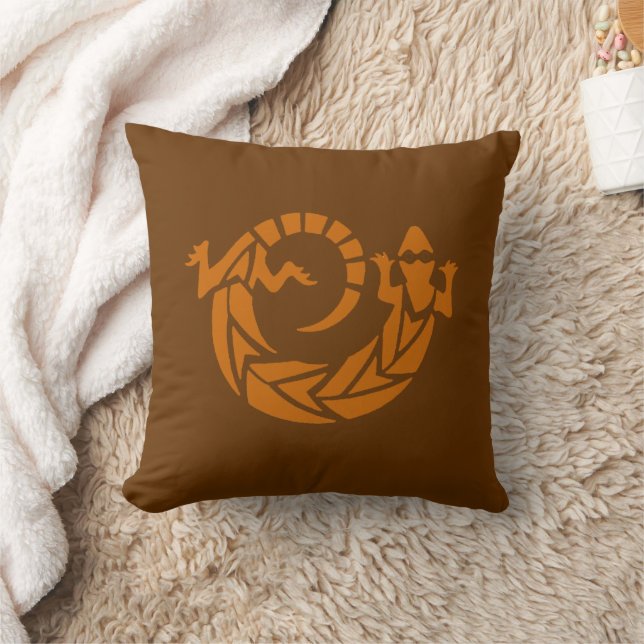 Brown Gecko Southwestern Pillow Kissen (Decke)