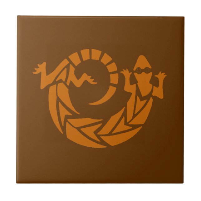 Brown Gecko Southwestern Tile Fliese (Vorderseite)