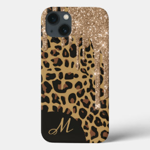 Brown Gepunktet Jaguar Print mit Glitzer Case-Mate iPhone Hülle