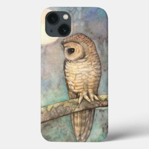 Brown Gepunktet Owl Wildlife Painting Case-Mate iPhone Hülle