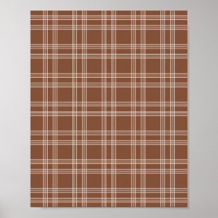 Brown Gingham Poster