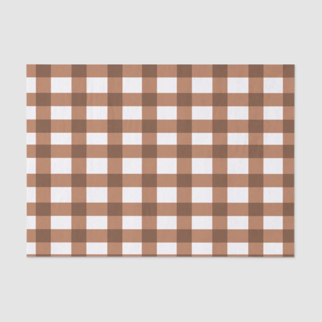 Brown-Gingham Seidenpapier (Vorderseite)