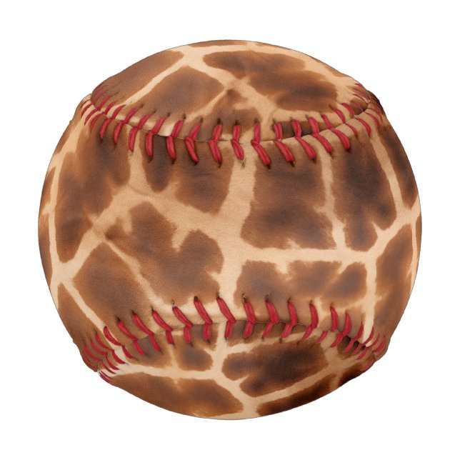 Brown Giraffe Print Baseball (Vorderseite)