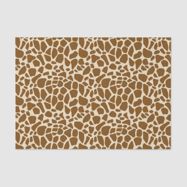 Brown Giraffe Print Pattern Seidenpapier (Vorderseite)
