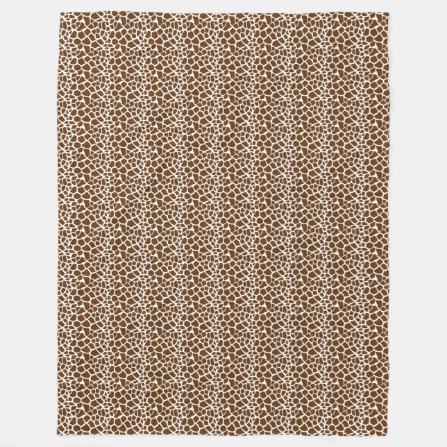 Brown-Giraffen-Druck Fleecedecke (Vorderseite)