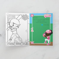 Brown Girls Softball Farbing Page zum Geburtstag g