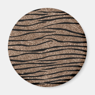 Brown-Glitter Zebrastreifen Magnet