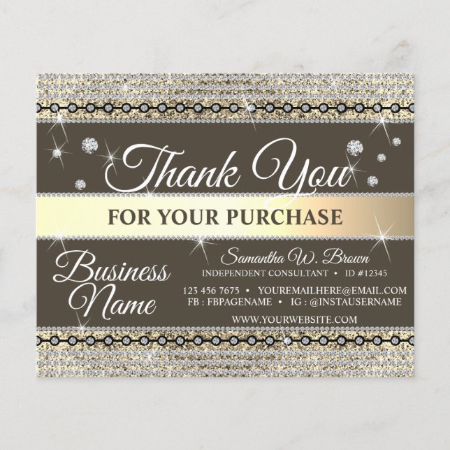 Brown Gold Diamond Vielen Dank für die Bestellung  (Vorderseite)