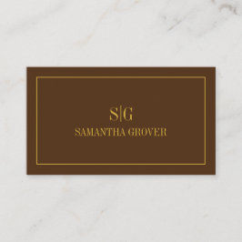 Brown Gold | Minimalistisch Modernes Beruflich Visitenkarte