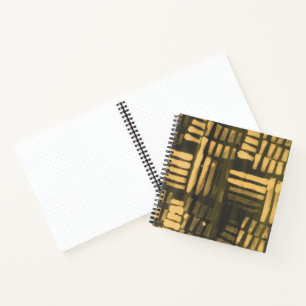 Brown Gold Tribal Marks Sketchbook Bullet Journal Notizbuch