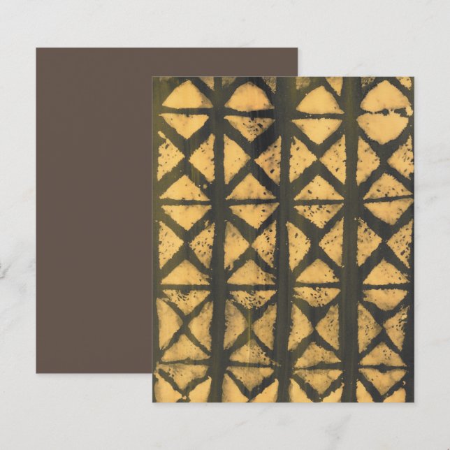 Brown Gold Tribal Mudcloth Abstrakt Scrapbook Papa (Vorne/Hinten)