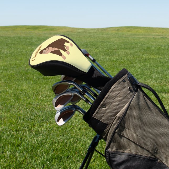 Brown Gorilla Design Golf Headcover (In SItu)