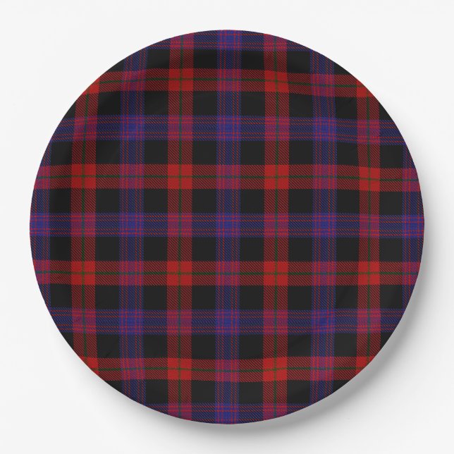 Brown Grady Tartan Pappteller (Vorderseite)