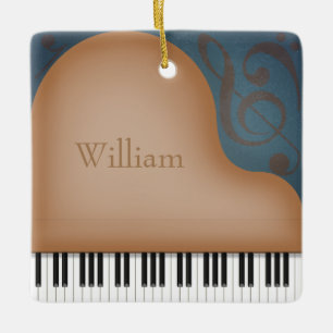 Brown Grand Piano Charming Musical Keepake Keramikornament