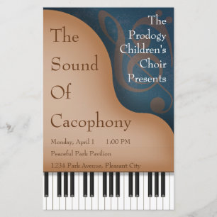 Brown Grand Piano Erwägungsgrund Poster & Concert 