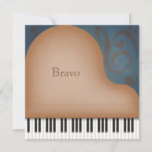 Brown Grand Piano Personalisiert Mitteilungskarte