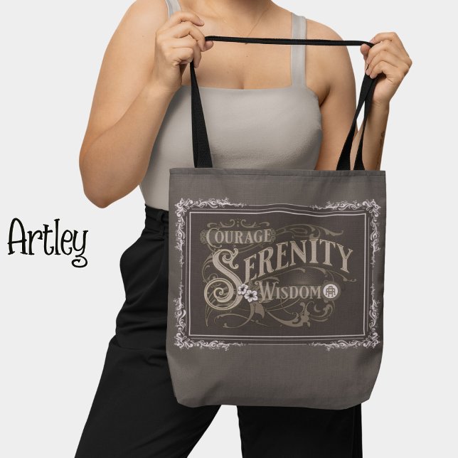 Brown Gray Vintag Style Serenity Gebet (Von Creator hochgeladen)